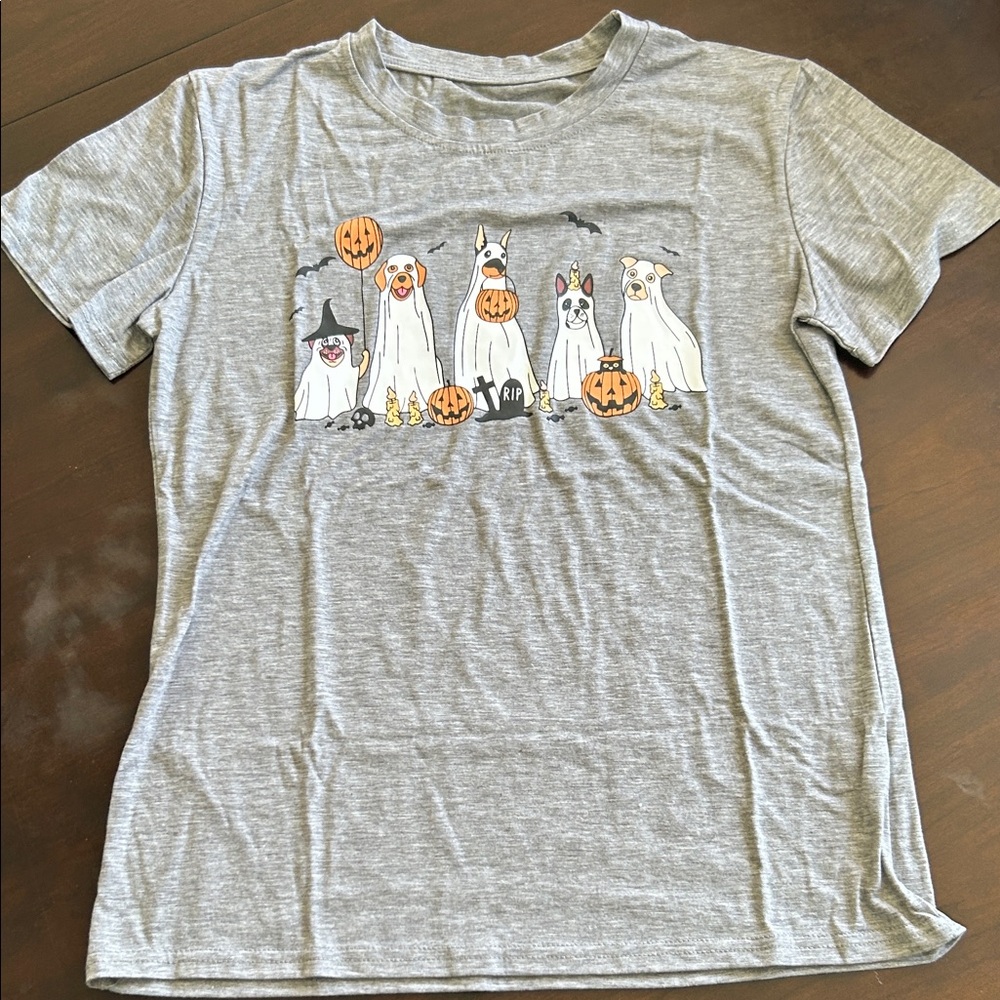 Dog Ghost Cute Dog Dressed As Ghost Funny Halloween Dog T-Shirt